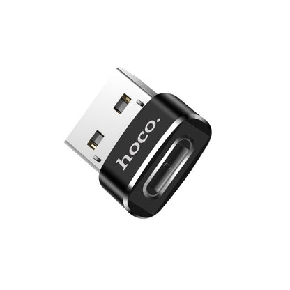 Adaptor Date si Incarcare USB-C - USB-A HOCO UA6, Negru