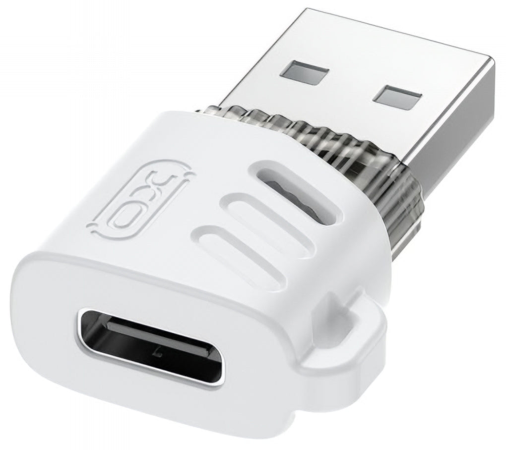 Adaptor Date si Incarcare USB-C - USB-A XO Design NB256D, Alb