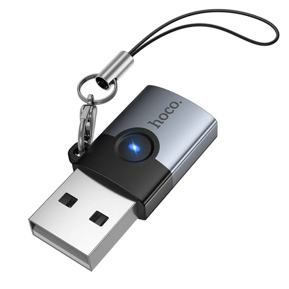 Adaptor Date si Incarcare USB-C - USB-A HOCO UA46B, Gri