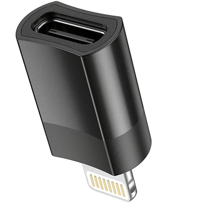 Adaptor Date si Incarcare USB-C - Lightning HOCO UA17, Negru