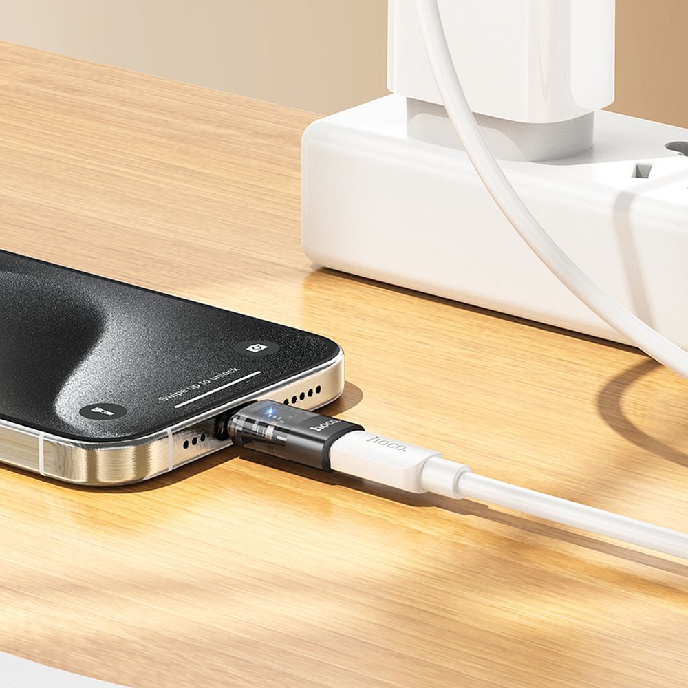 Adaptor Date si Incarcare Lightning - USB-C HOCO UA36D, Negru