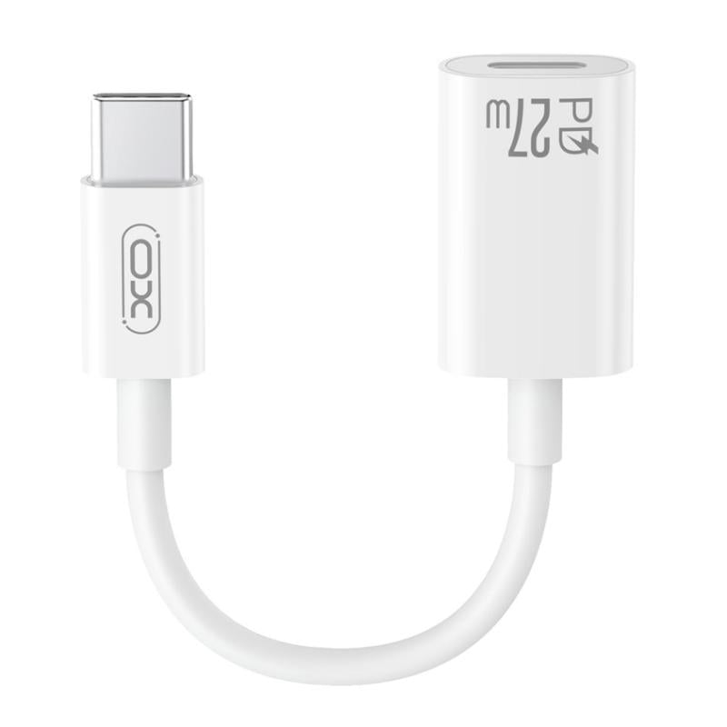 Adaptor Date si Incarcare USB-C - Lightning XO Design NB-R268A, Alb