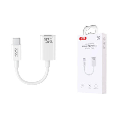 Adaptor Date si Incarcare USB-C - Lightning XO Design NB-R268A, Alb