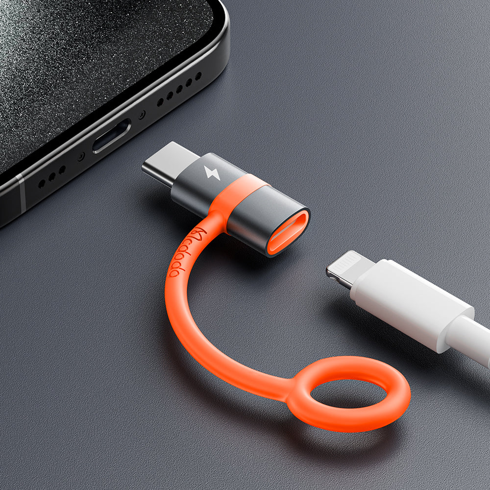 Adaptor Date si Incarcare Lightning - USB-C McDodo OT-5530, Gri