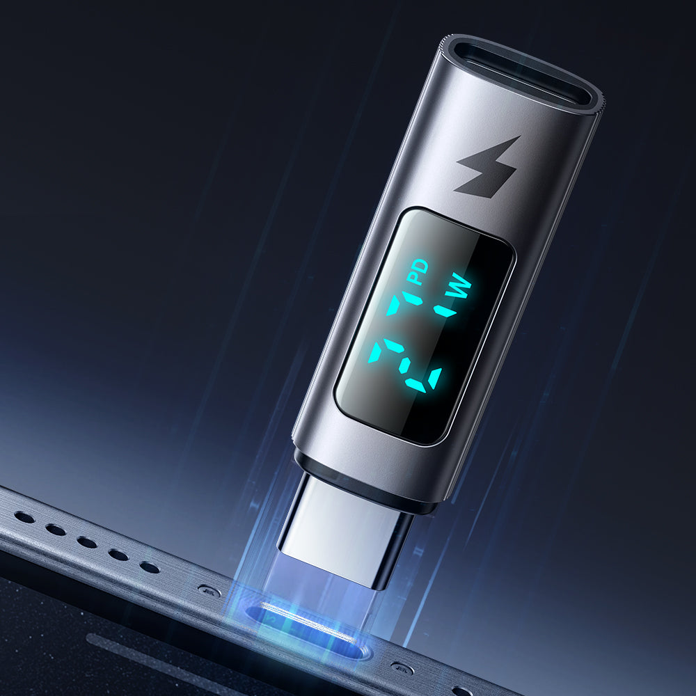 Adaptor Date si Incarcare Lightning - USB-C McDodo OT-5990 Wales Display, Negru