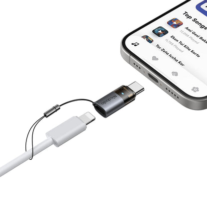Adaptor Date si Incarcare Lightning - USB-C McDodo OT-7610, Negru