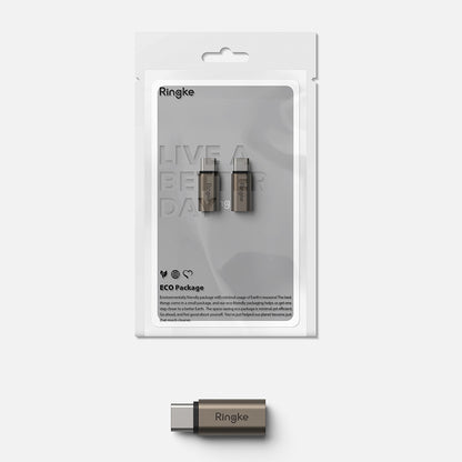 Adaptor Date si Incarcare Lightning - USB-C Ringke, Maro, Set 2 bucati