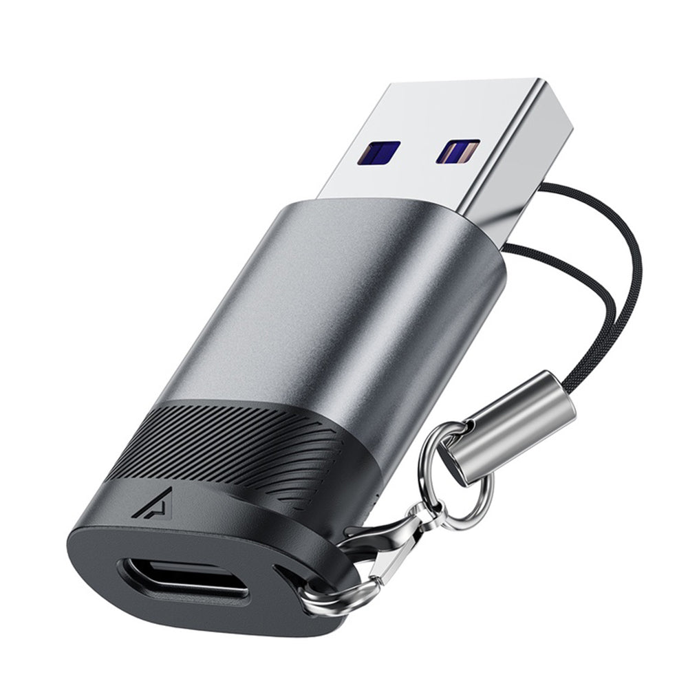 Adaptor Date si Incarcare USB-C - USB-A Acefast J8, Gri