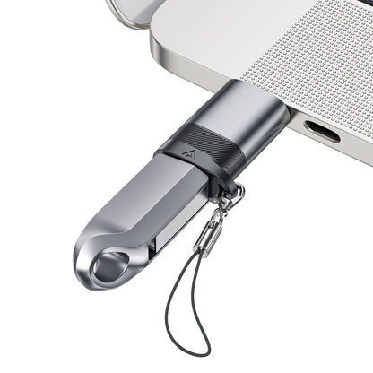 Adaptor Date si Incarcare USB-C - USB-A Acefast J8, Gri