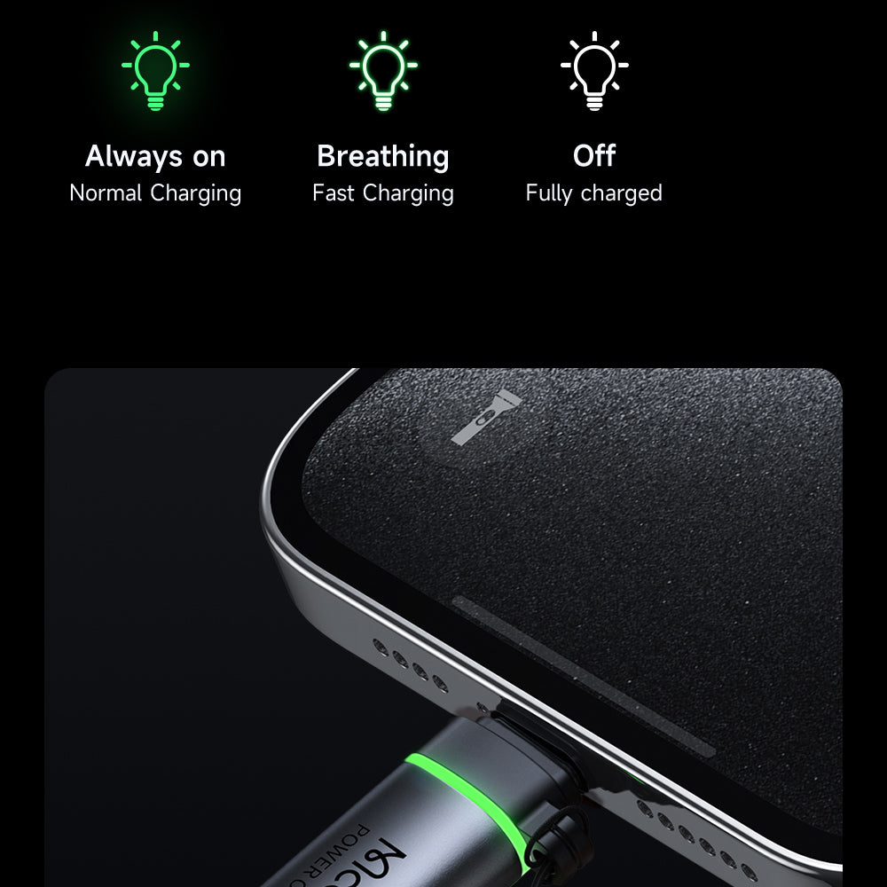 Adaptor Date si Incarcare USB-C - Lightning McDodo OT-2590 Power Off, Negru