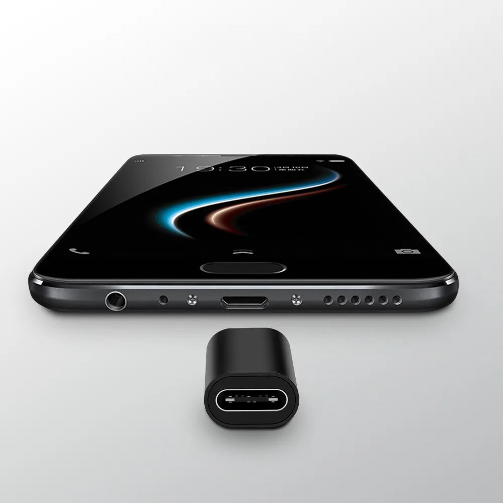 Adaptor Date si Incarcare USB-C - Lightning / microUSB / USB-A Techsuit A19 TriFlashX 3in1, Negru
