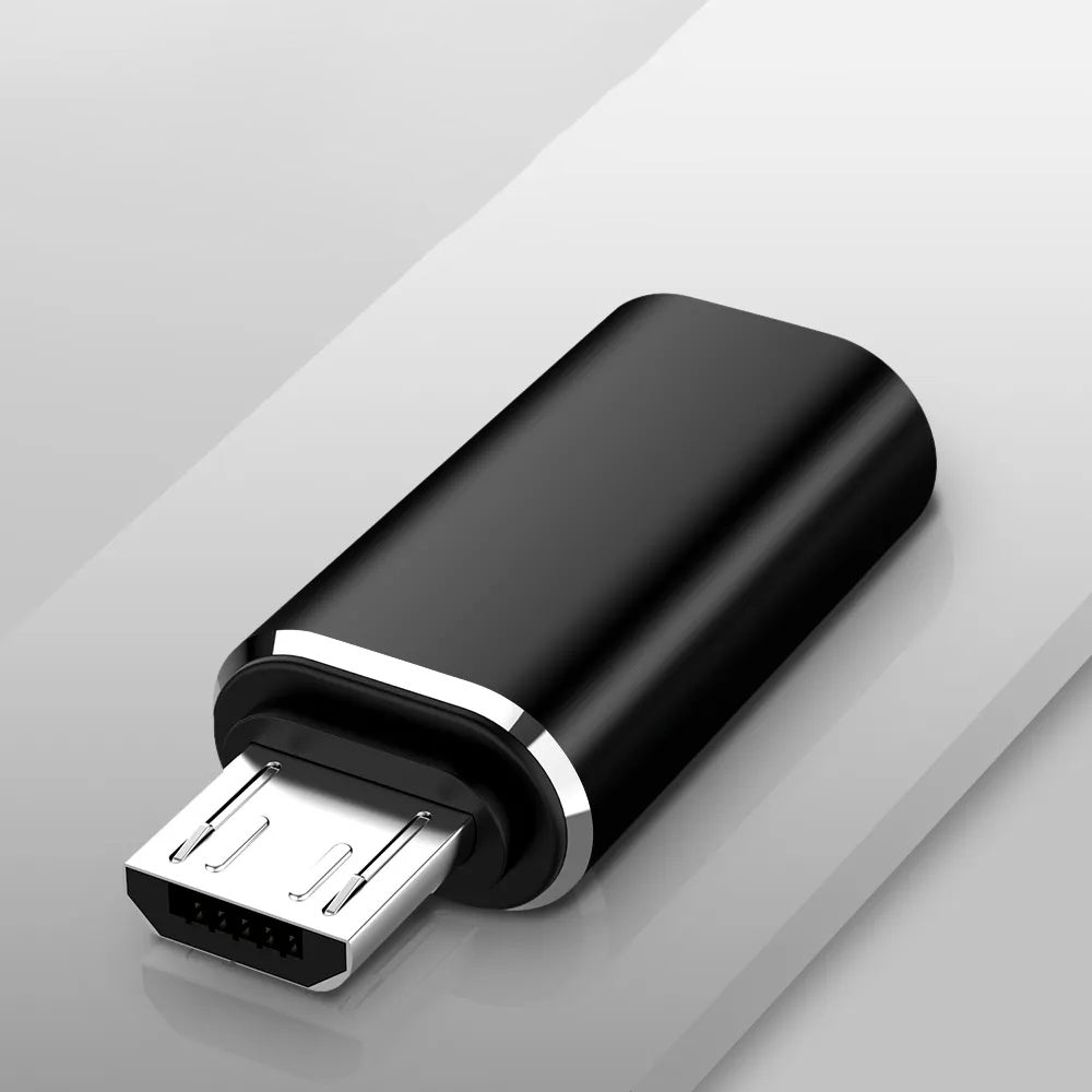 Adaptor Date si Incarcare USB-C - Lightning / microUSB / USB-A Techsuit A19 TriFlashX 3in1, Negru