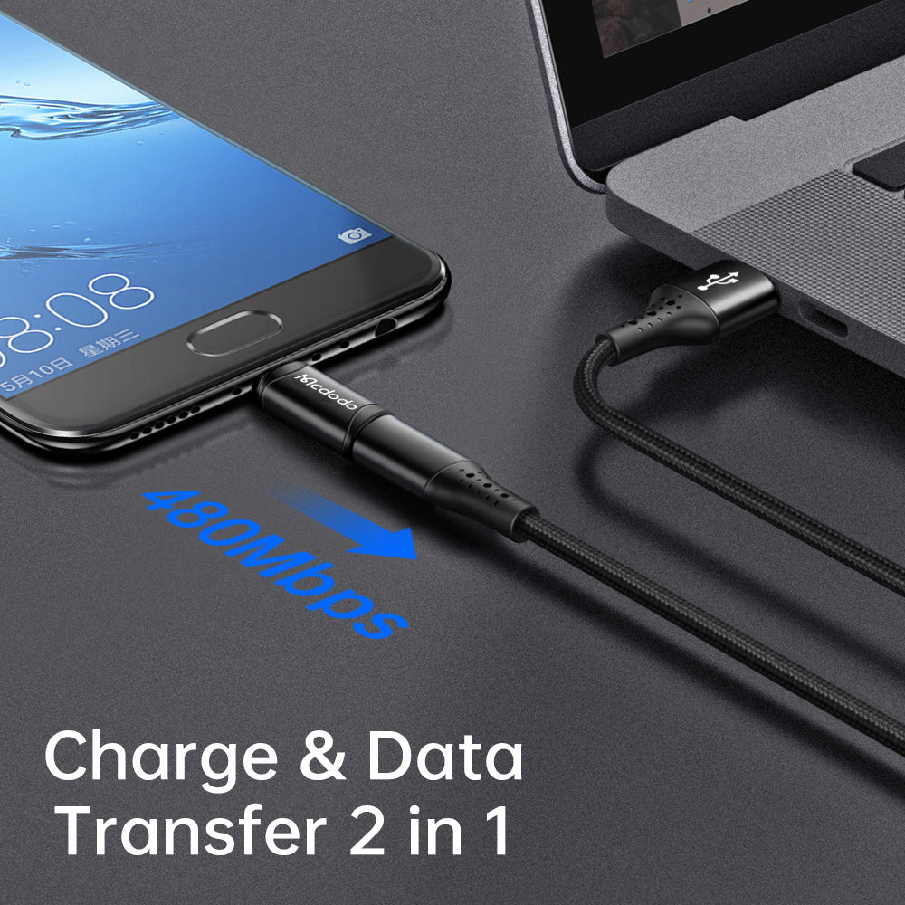 Adaptor Date si Incarcare USB-C - microUSB McDodo OT-7690, Negru