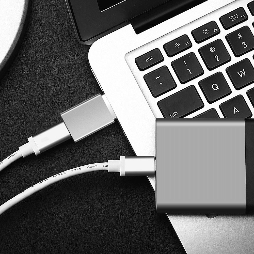 Adaptor Date si Incarcare USB-C - USB-A Fixed, Gri