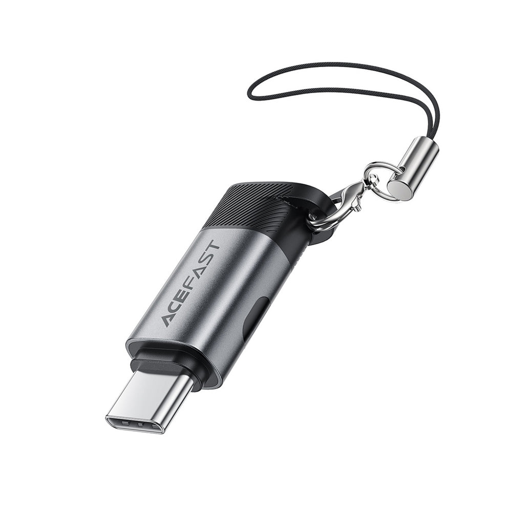 Adaptor Date si Incarcare USB-C - USB-C Acefast J9 Display, Gri