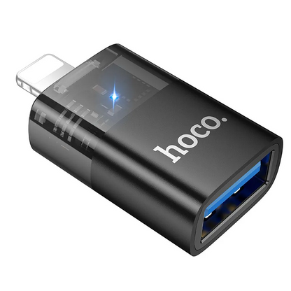 Adaptor OTG Lightning - USB-A HOCO UA36, Negru