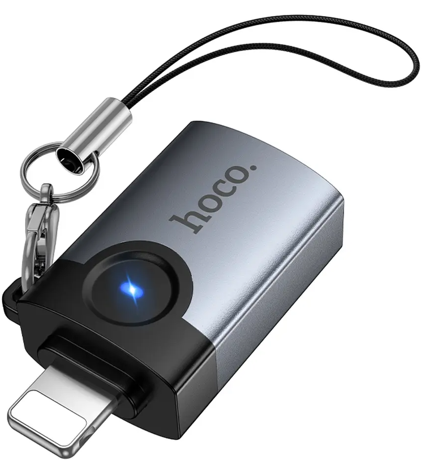 Adaptor OTG Lightning - USB-A HOCO UA46, Gri