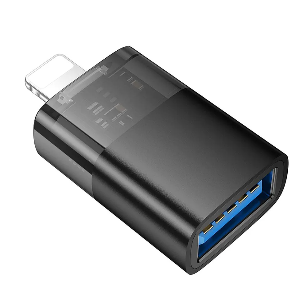 Adaptor OTG Lightning - USB-A HOCO UA36, Negru