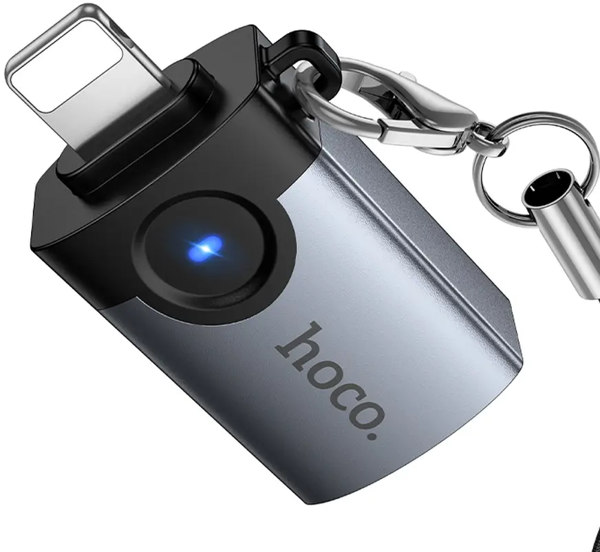 Adaptor OTG Lightning - USB-A HOCO UA46, Gri