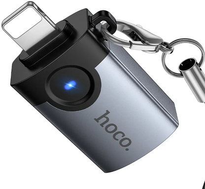 Adaptor OTG Lightning - USB-A HOCO UA46, Gri