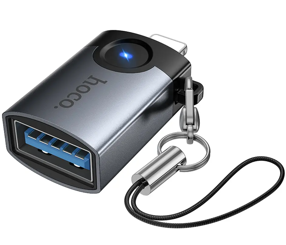 Adaptor OTG Lightning - USB-A HOCO UA46, Gri