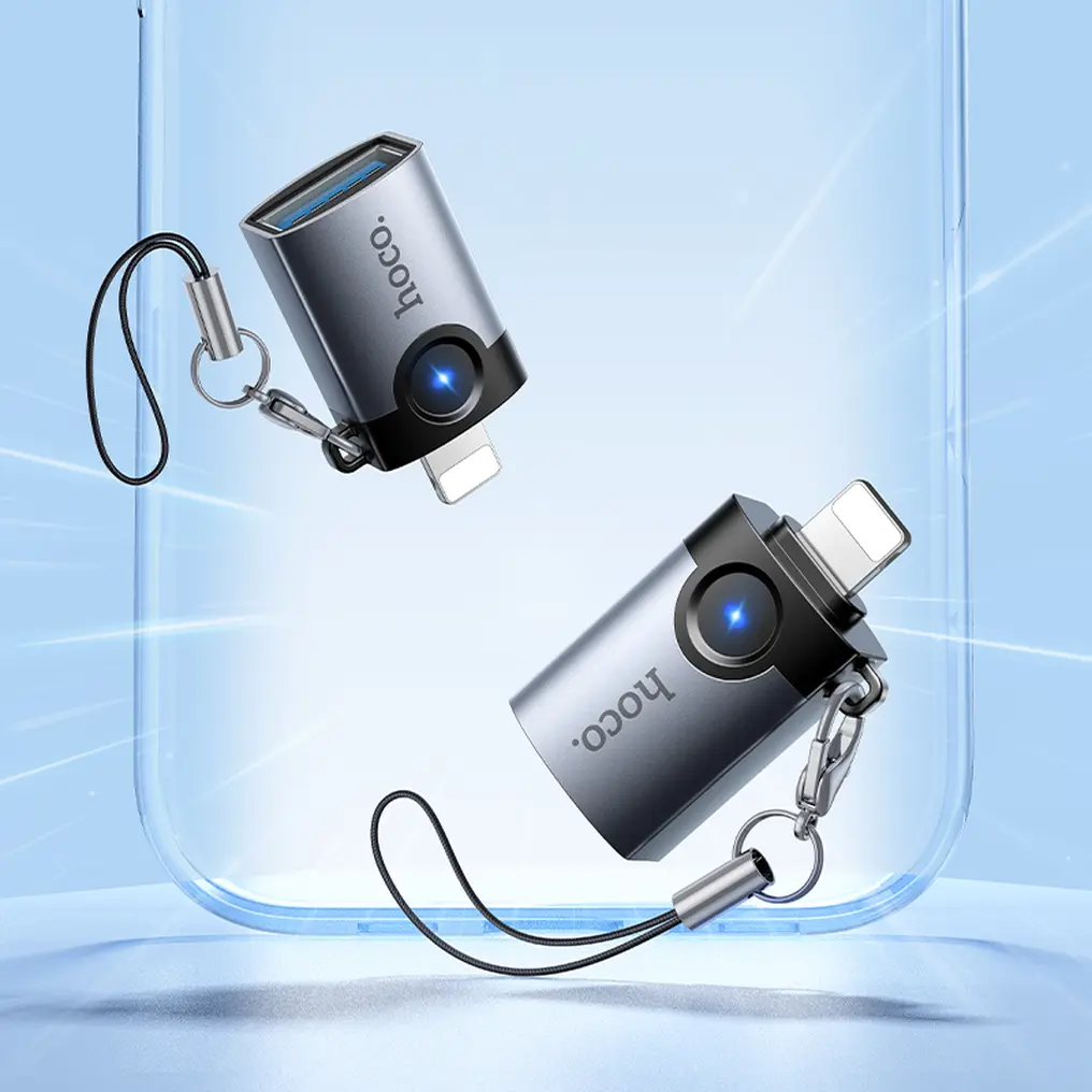 Adaptor OTG Lightning - USB-A HOCO UA46, Gri