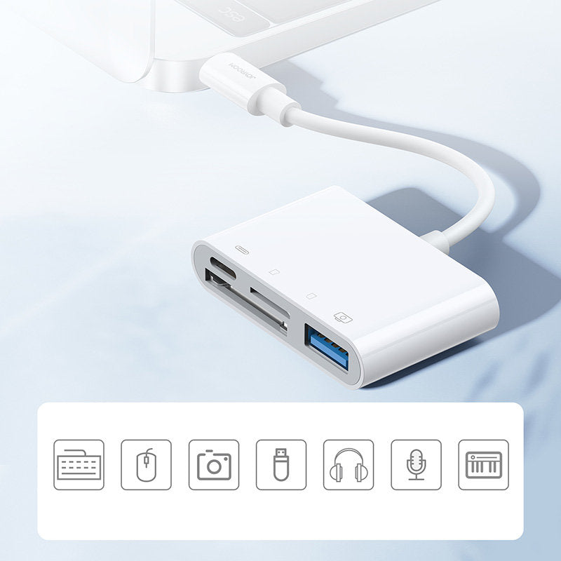 Adaptor OTG Lightning - USB-A /microSD Joyroom, Alb S-H142