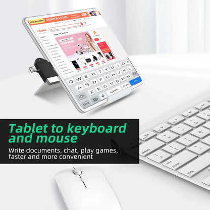 Adaptor OTG microUSB / USB-C - USB-A Techsuit A16 TwoVoltX, Negru