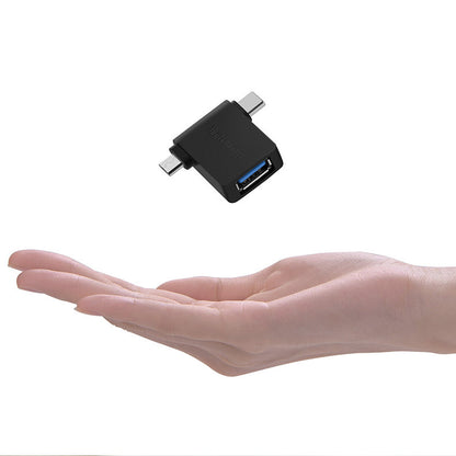 Adaptor OTG microUSB / USB-C - USB-A UGREEN U30453, Negru