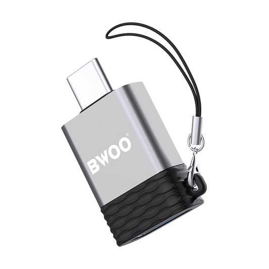 Adaptor OTG USB-A - USB-C BWOO BZ-35, Gri