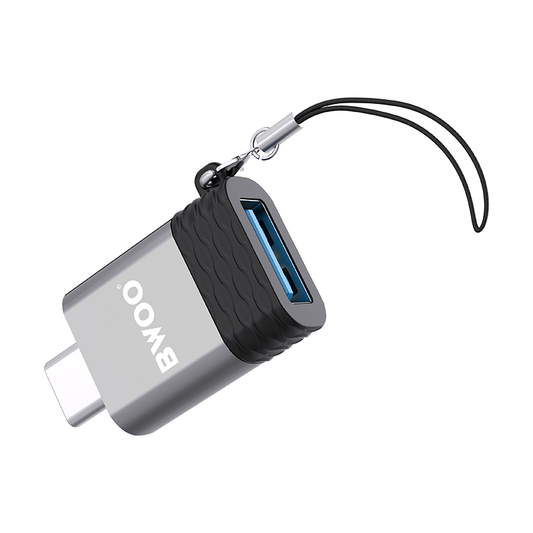 Adaptor OTG USB-A - USB-C BWOO BZ-35, Gri