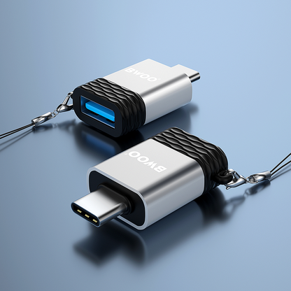 Adaptor OTG USB-A - USB-C BWOO BZ-35, Gri