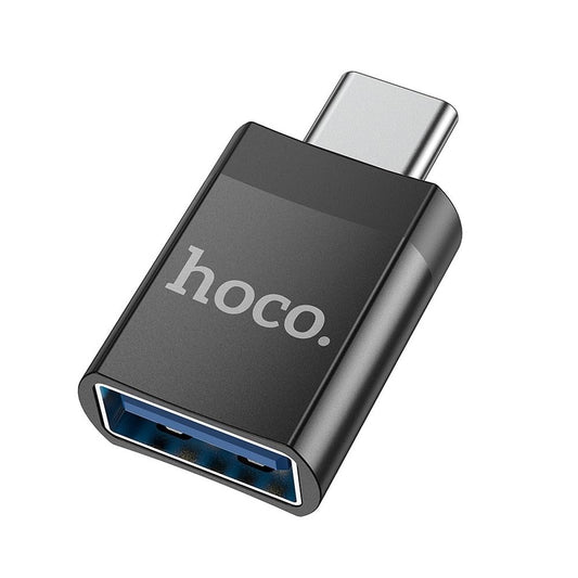 Adaptor OTG USB-A - USB-C HOCO UA17, Negru