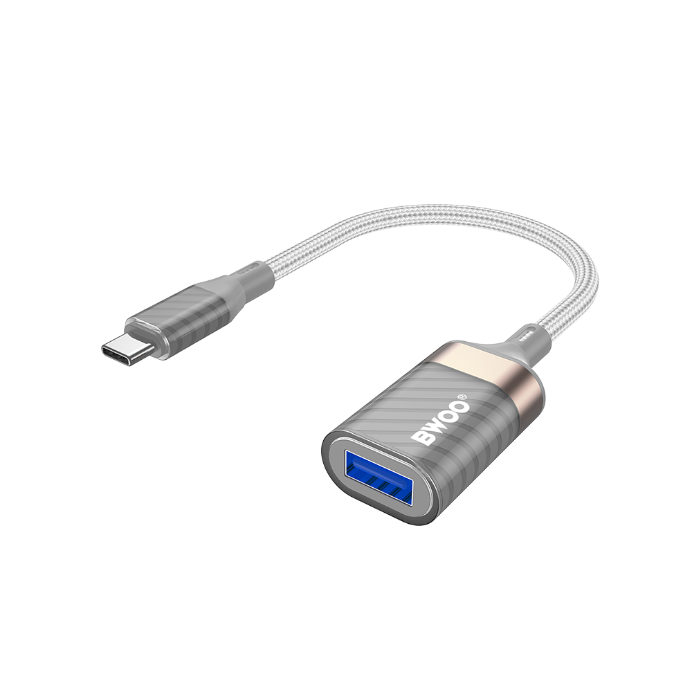 Adaptor OTG USB-C - USB-A BWOO BZ69, Gri