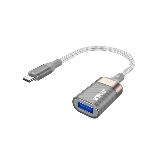 Adaptor OTG USB-C - USB-A BWOO BZ69, Gri
