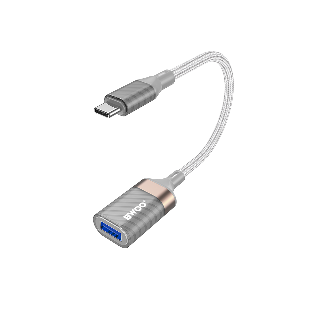 Adaptor OTG USB-C - USB-A BWOO BZ69, Gri