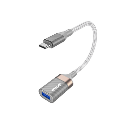 Adaptor OTG USB-C - USB-A BWOO BZ69, Gri