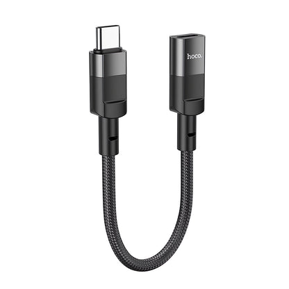 Adaptor OTG USB-C - Lightning HOCO U107, 0.1m, Negru