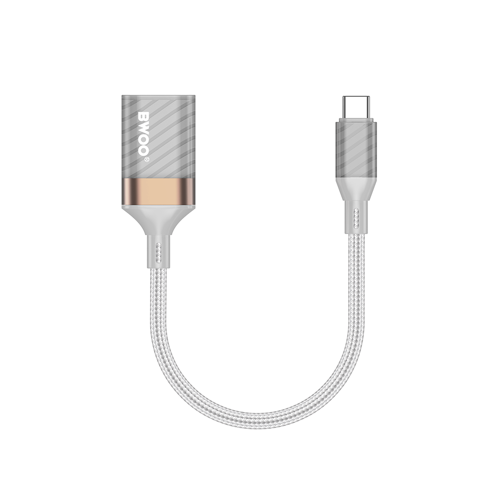 Adaptor OTG USB-C - USB-A BWOO BZ69, Gri