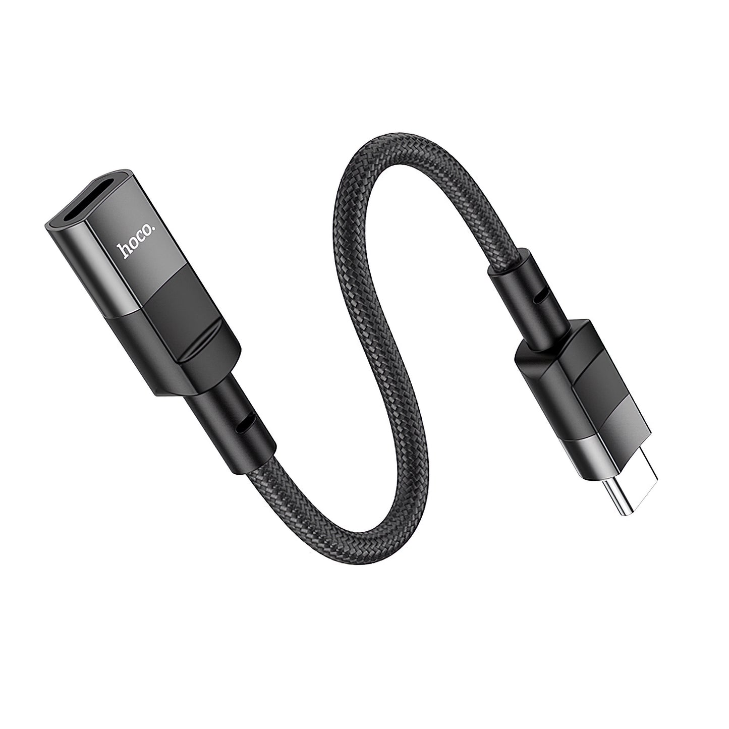 Adaptor OTG USB-C - Lightning HOCO U107, 0.1m, Negru