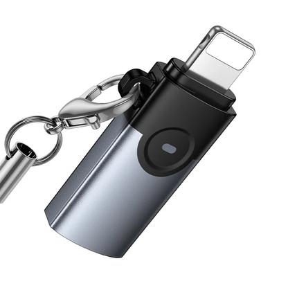 Adaptor Date si Incarcare USB-C - Lightning HOCO UA46A, Gri