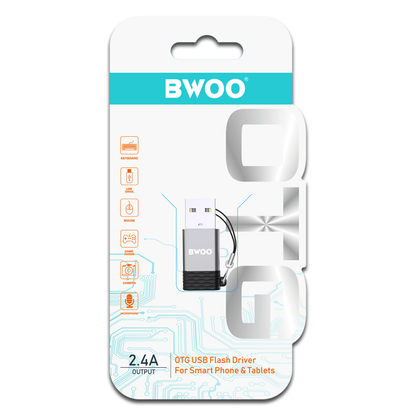 Adaptor Date si Incarcare USB-C - USB-A BWOO BZ-38, Gri