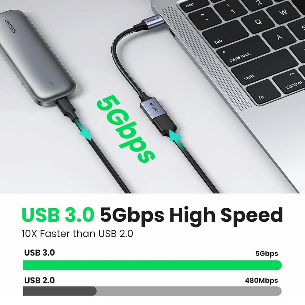 Adaptor OTG USB-C - USB-A UGREEN US378 (70889), Gri