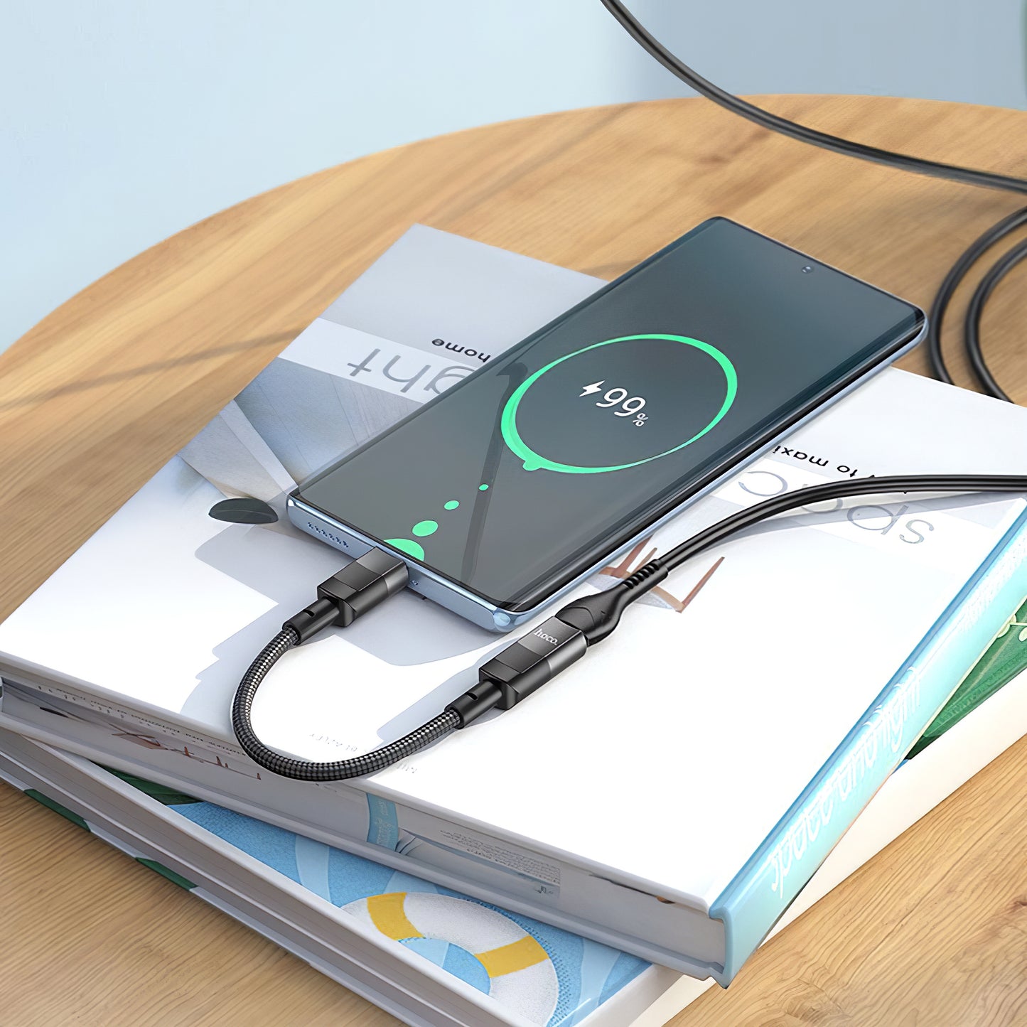 Adaptor OTG USB-C - Lightning HOCO U107, 0.1m, Negru