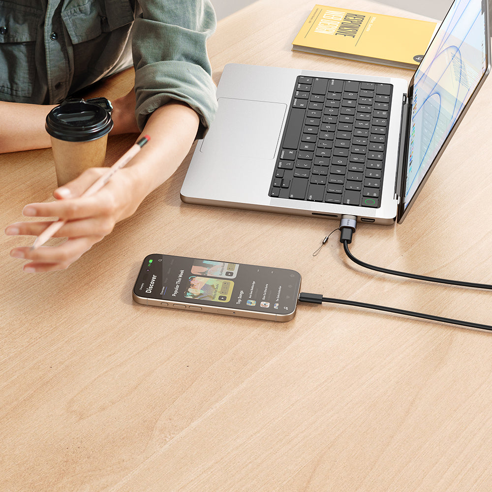 Adaptor Date si Incarcare USB-C - USB-A McDodo OT-7580, Negru