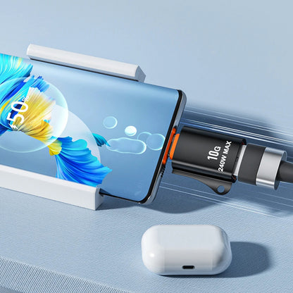 Adaptor OTG USB-C - USB-A Techsuit A1 HyperPort, Negru Portocaliu