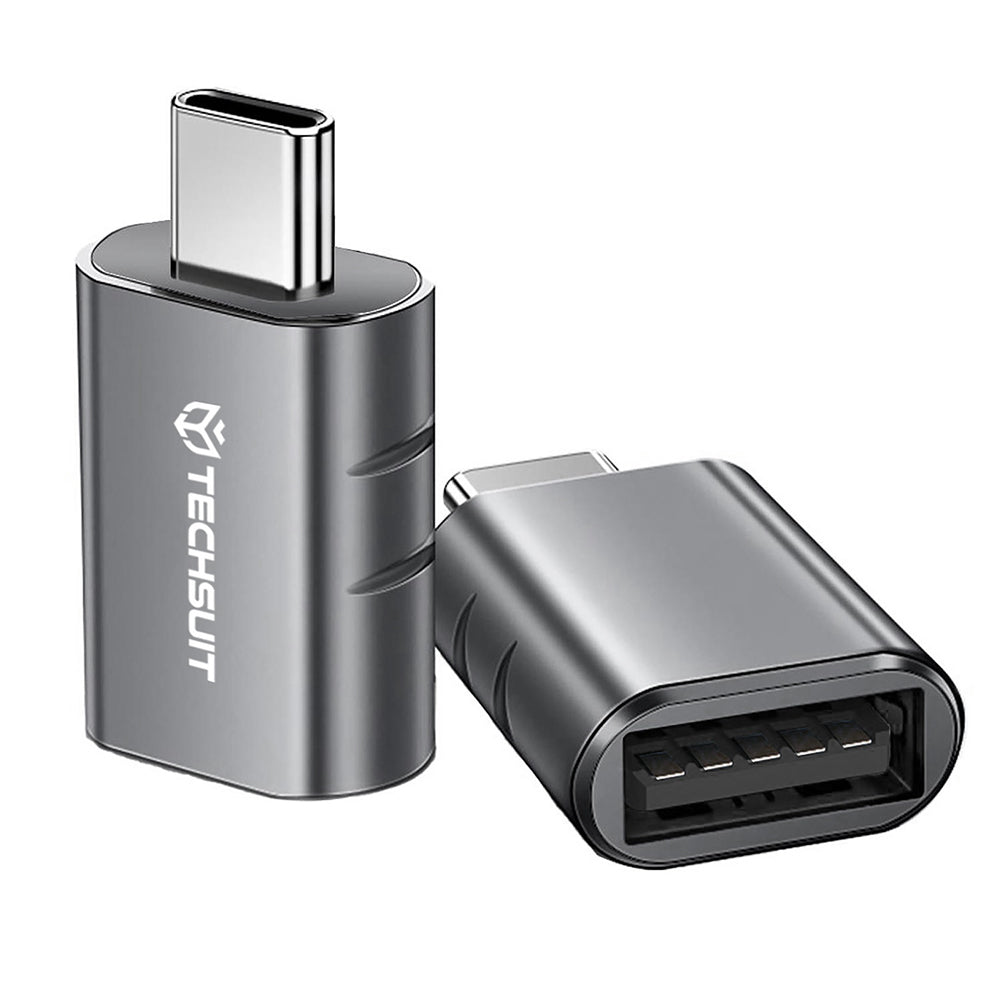 Adaptor OTG USB-C - USB-A Techsuit A10 SlateVolt, Gri