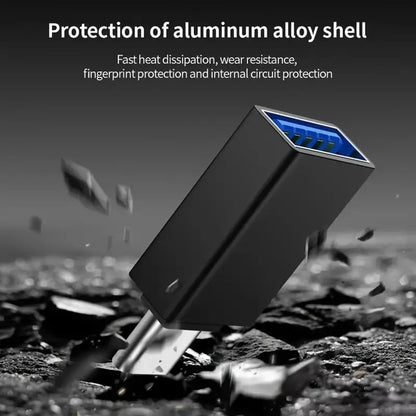 Adaptor OTG USB-C - USB-A Techsuit A14 AluCoreX, Negru