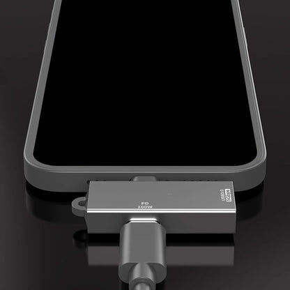 Adaptor OTG USB-C - USB-A Techsuit A21, Gri