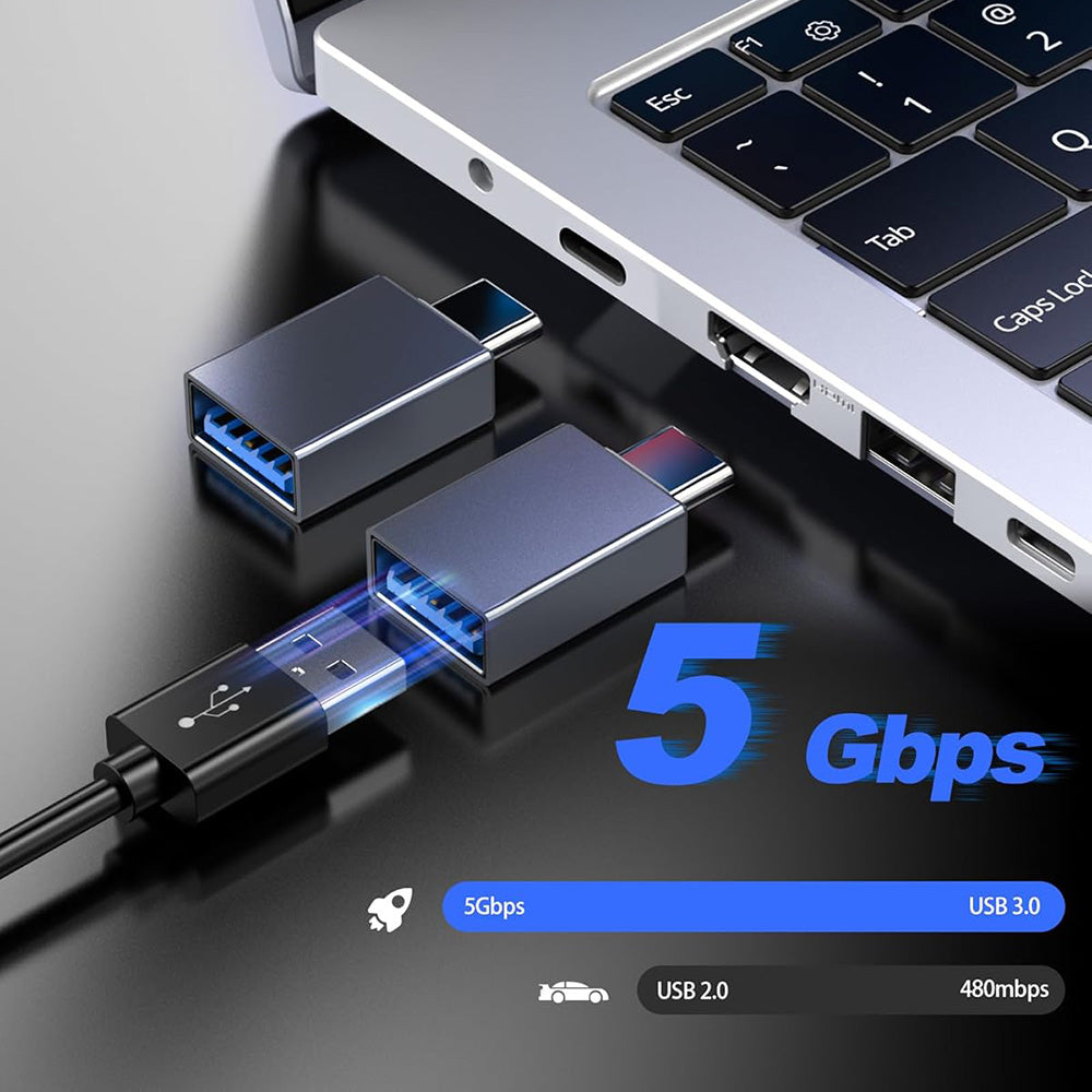 Adaptor OTG USB-C - USB-A Techsuit A8 SlateVolt, Gri